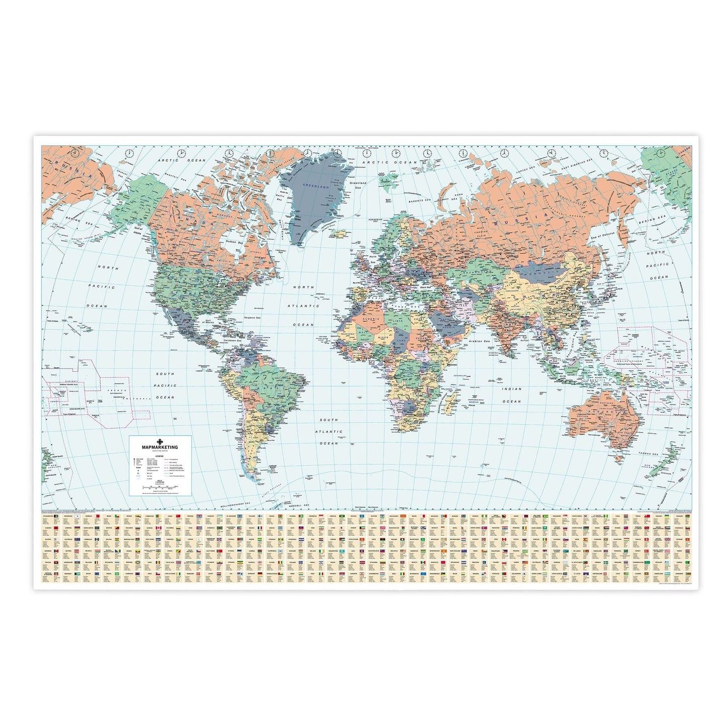 World Political Wall Map