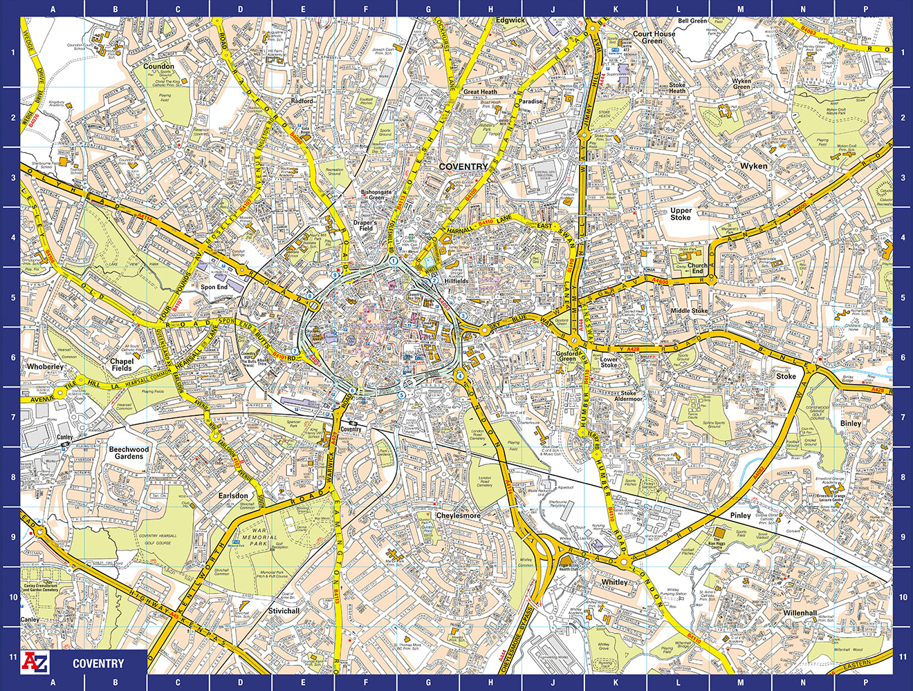 A-Z Map of Coventry 1000 Piece Jigsaw