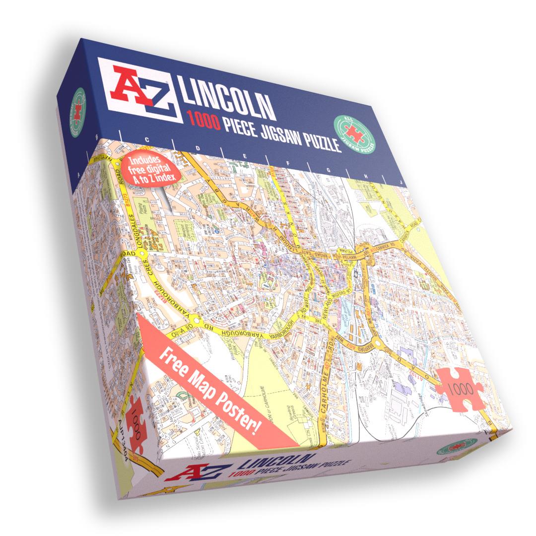 A-Z Map of Lincoln 1000 Piece Jigsaw