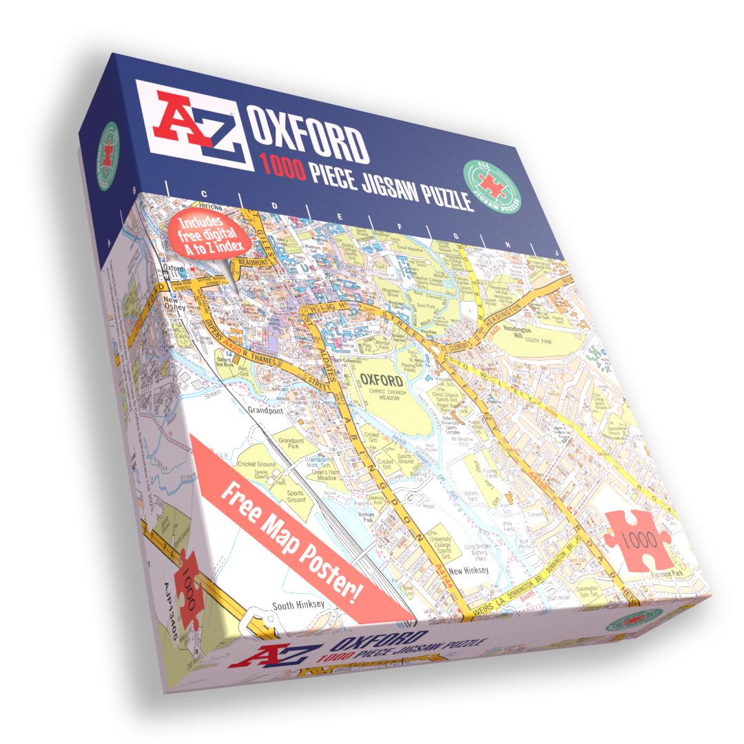 A-Z Map of Oxford 1000 Piece Jigsaw