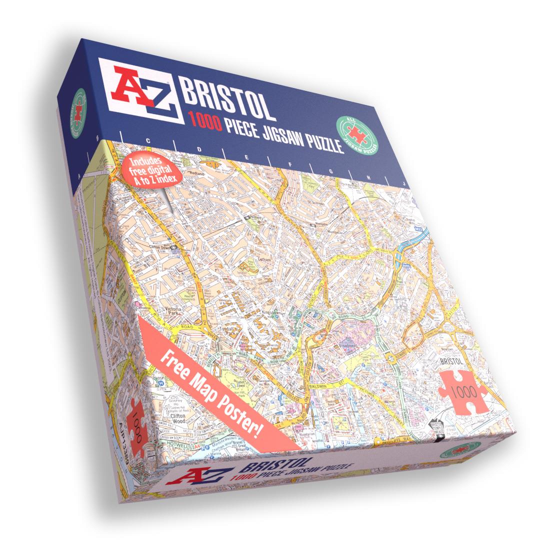 A-Z Map of Bristol 1000 Piece Jigsaw