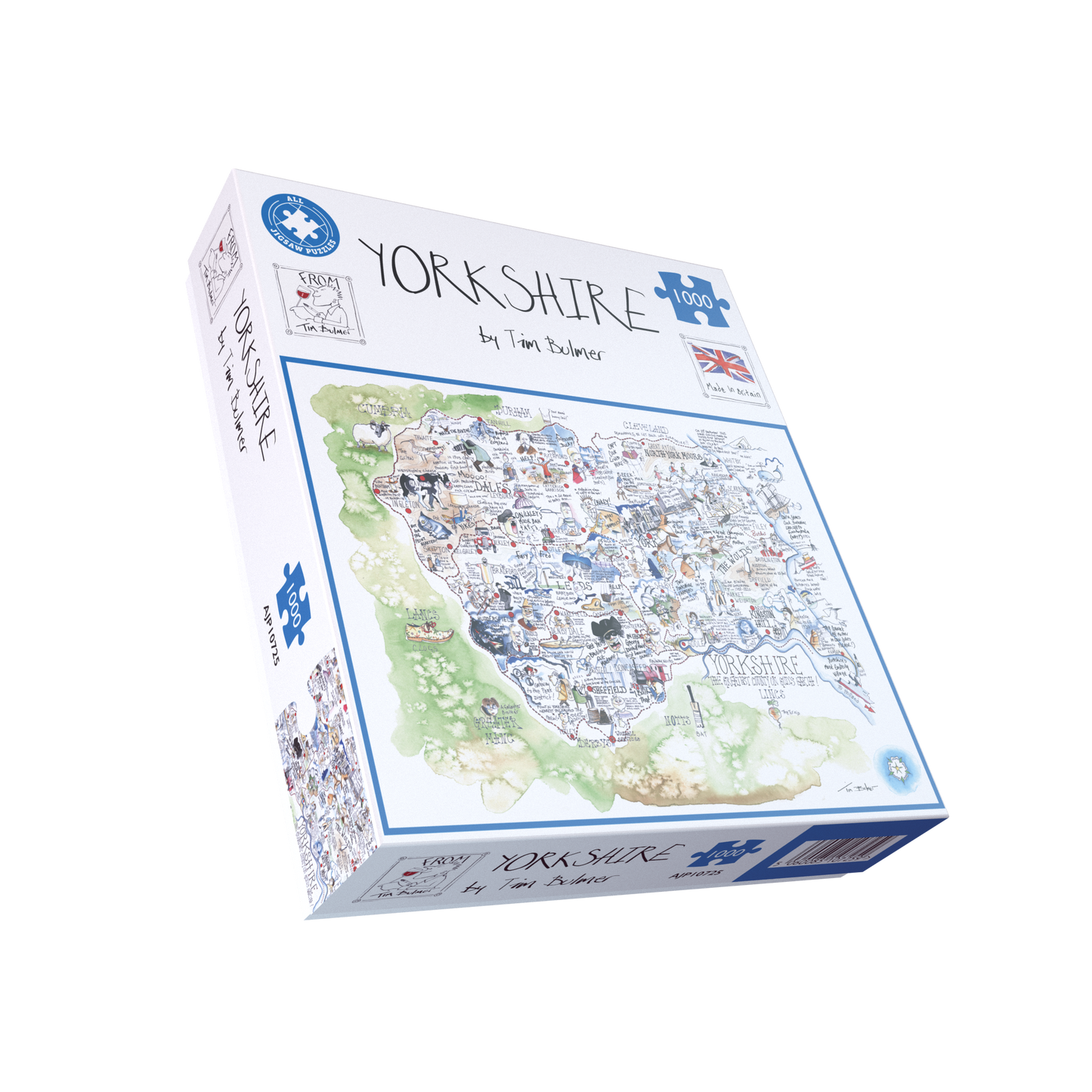 Map of Yorkshire - Tim Bulmer 1000 Piece Jigsaw Puzzle