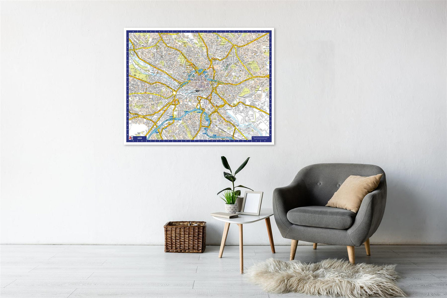 A-Z Map of Leeds Wall Map