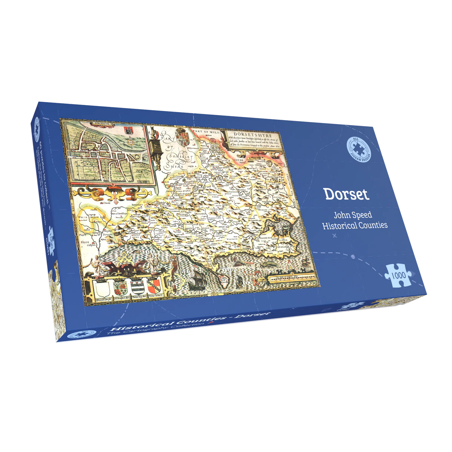 Dorset Historical Map 1000 Piece Jigsaw Puzzle (1610)