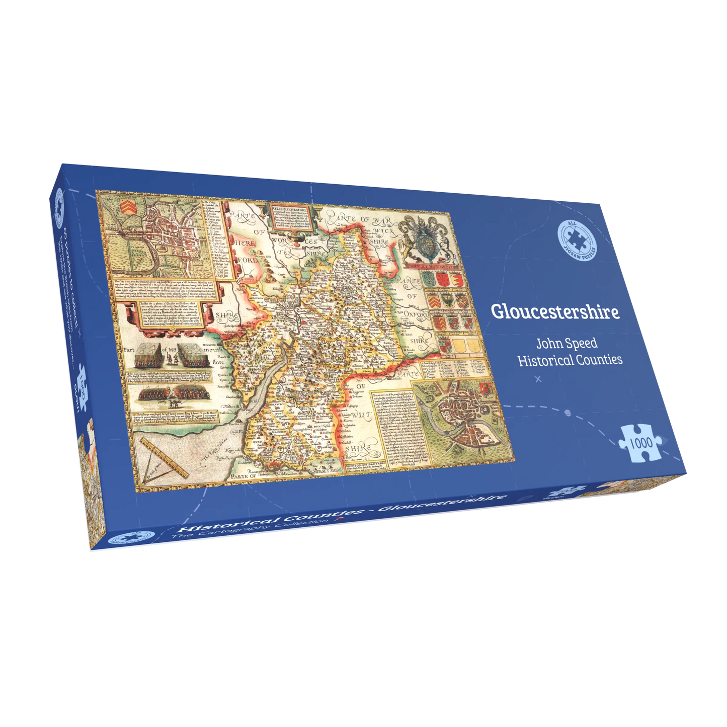 Gloucestershire Historical Map 1000 Piece Jigsaw Puzzle (1610)