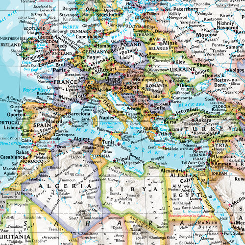 World Classic Wall Map