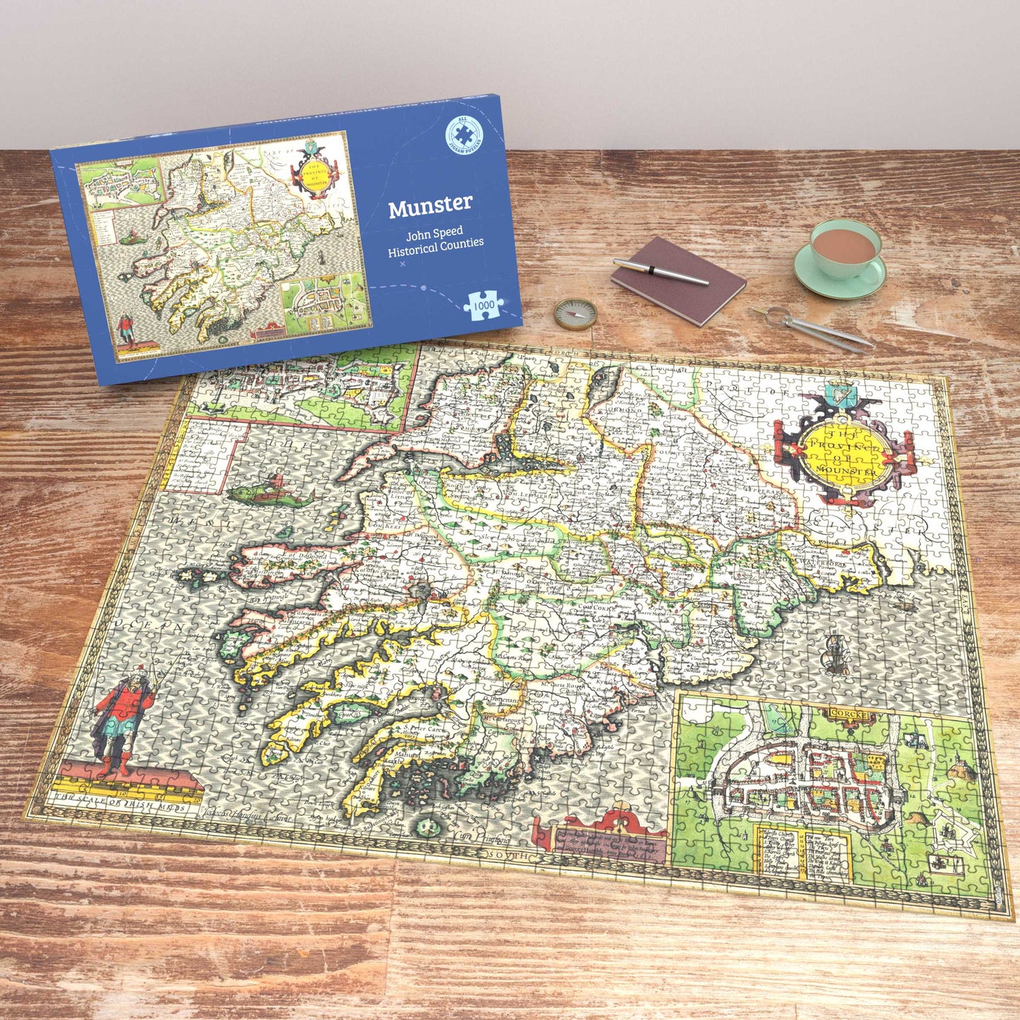 Munster Historical Map 1000 Piece Jigsaw Puzzle (1610)