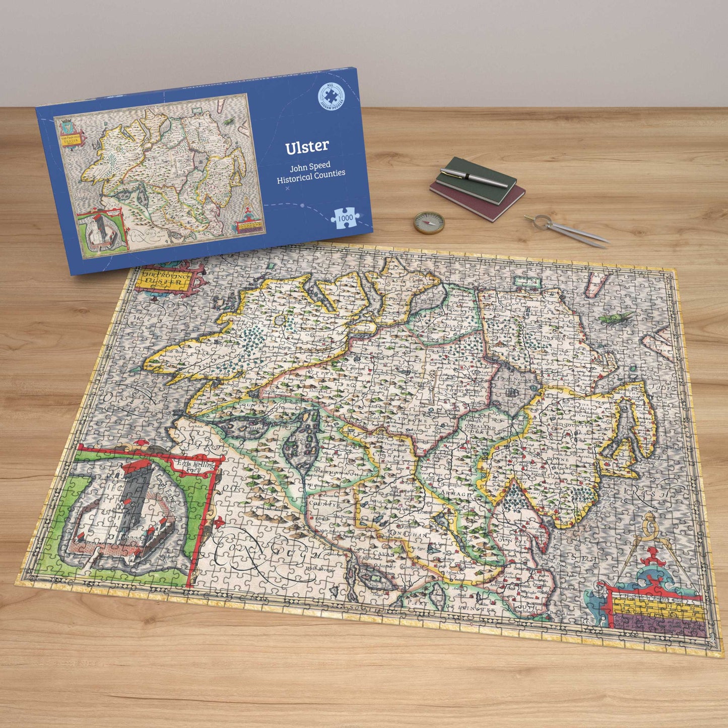 Ulster Historical Map 1000 Piece Jigsaw Puzzle (1610)