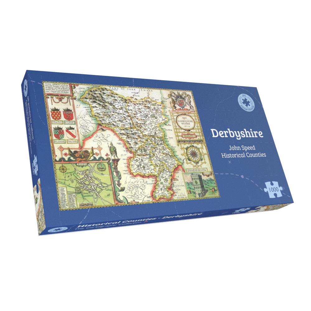 Derbyshire Historical Map 1000 Piece Jigsaw Puzzle (1610)