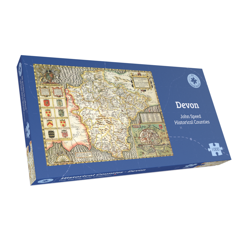 Devon Historical Map 1000 Piece Jigsaw Puzzle (1610)