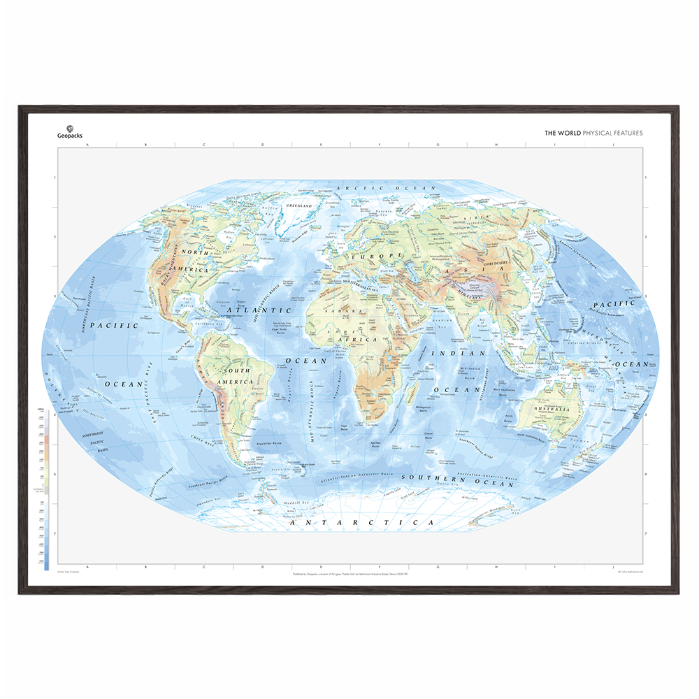 World Physical Features Map
