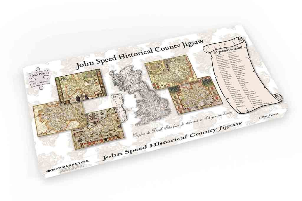 Jigsaw Puzzle - Yorkshire West Riding Historical Map 1000 Piece Jigsaw Puzzle (1610)