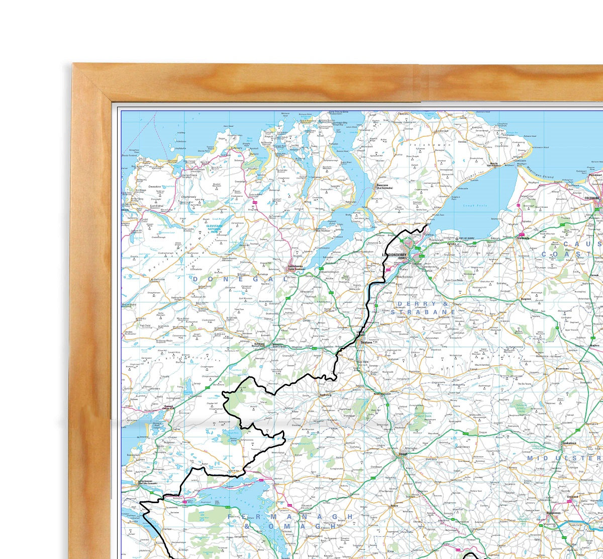 Northern Ireland Road Map - Wall Map of Northern Ireland