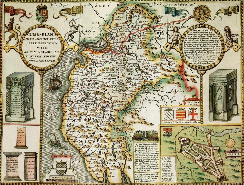 Cumberland Historical Map 1000 Piece Jigsaw Puzzle (1610) - All Jigsaw Puzzles UK
- 1