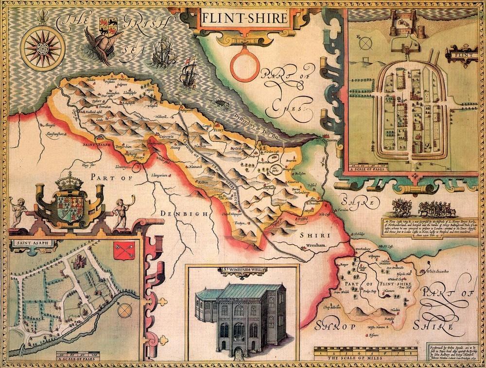 Flintshire Historical Map 1000 Piece Jigsaw Puzzle (1610) - All Jigsaw Puzzles UK
- 1