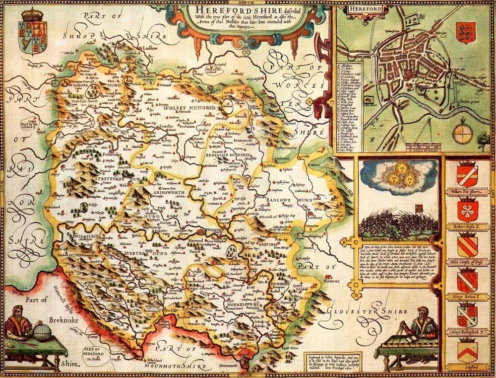 Herefordshire Historical Map 1000 Piece Jigsaw Puzzle (1610) - All Jigsaw Puzzles UK
- 1