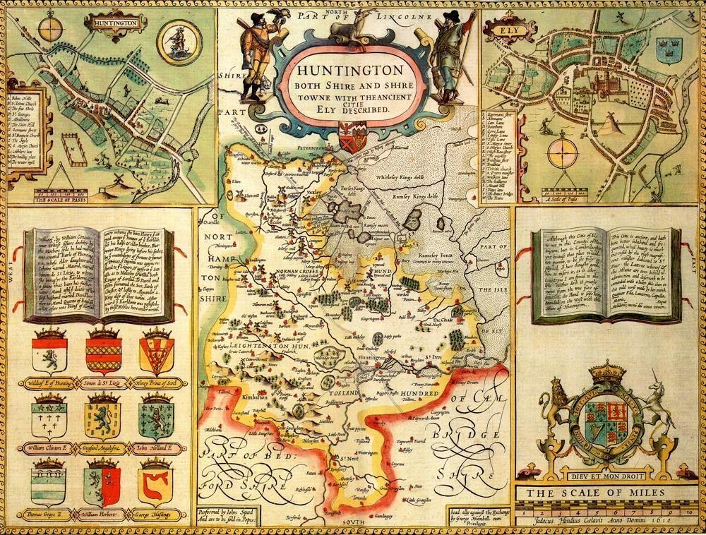 Huntingdonshire Historical Map 1000 Piece Jigsaw Puzzle (1610) - All Jigsaw Puzzles UK
- 1
