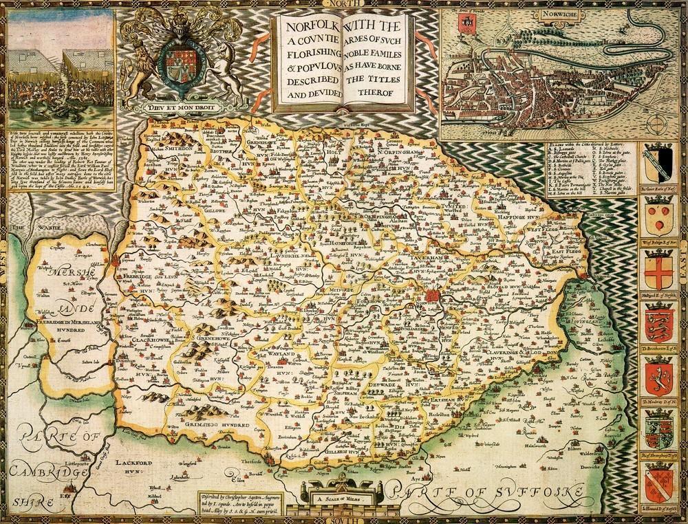 Norfolk Historical Map 1000 Piece Jigsaw Puzzle (1610) - All Jigsaw Puzzles UK
- 1