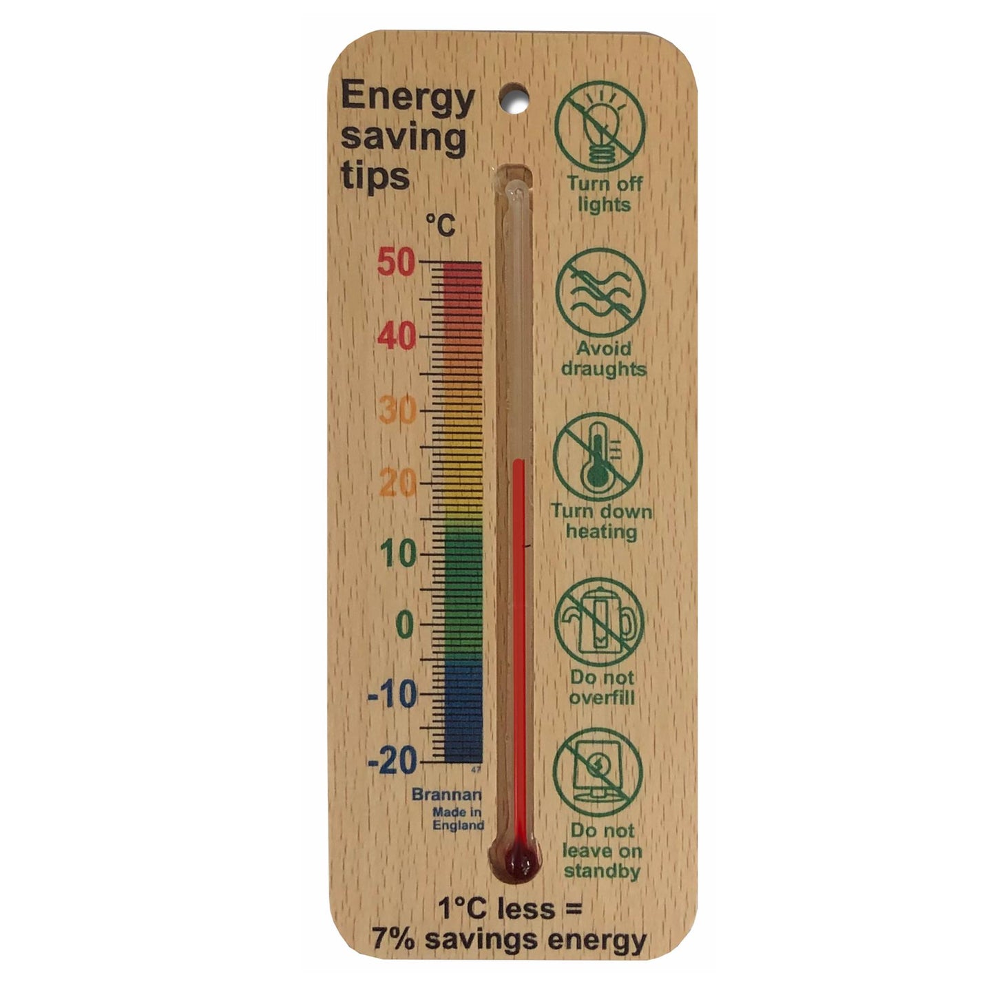 Wooden Thermometer 150mm Energy Saving Tips