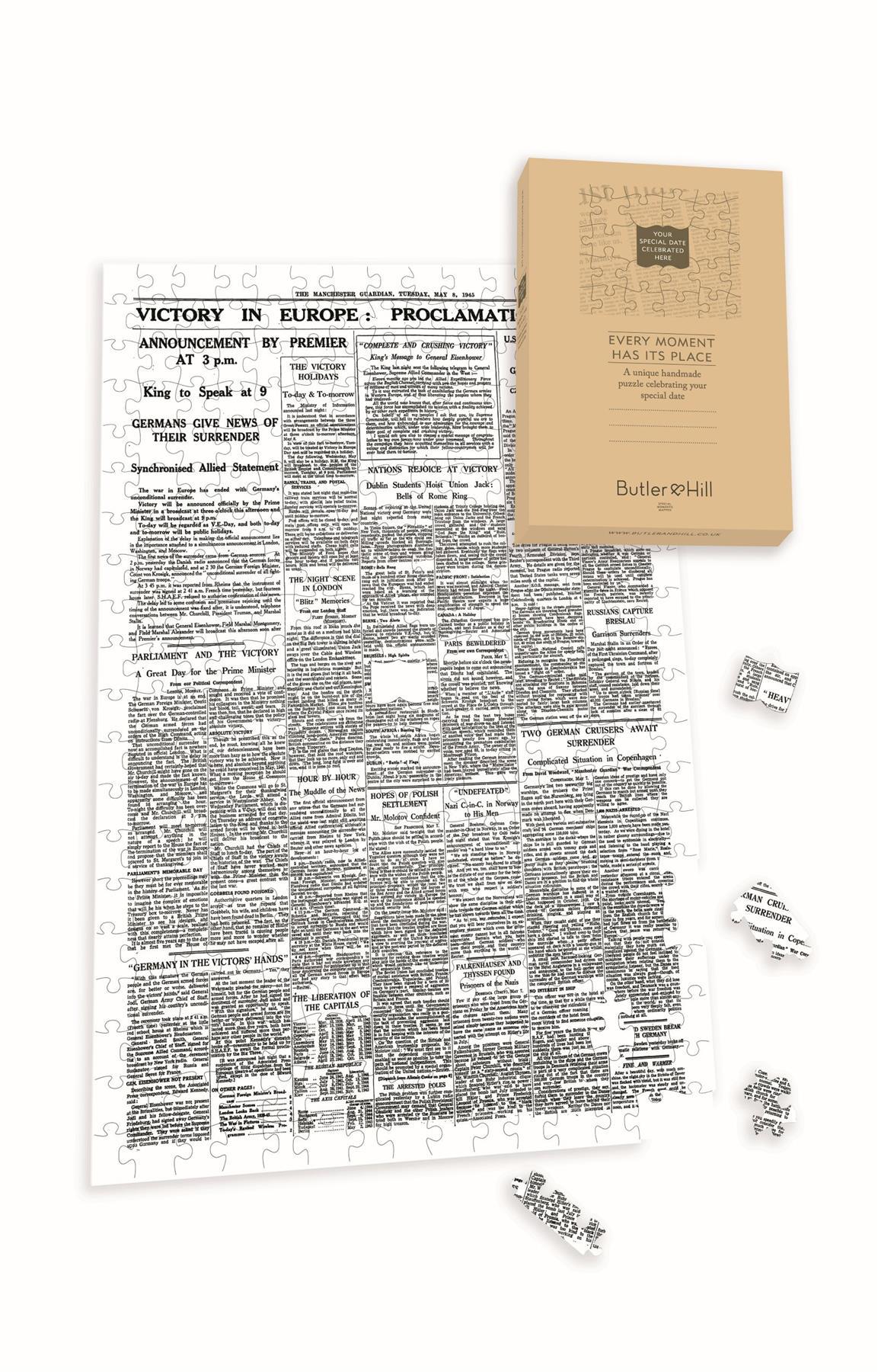 Personalised "The Guardian " Front Page 400 Piece Jigsaw Puzzle - VE Day