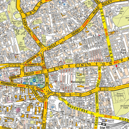A-Z Map of Liverpool  Wall Map