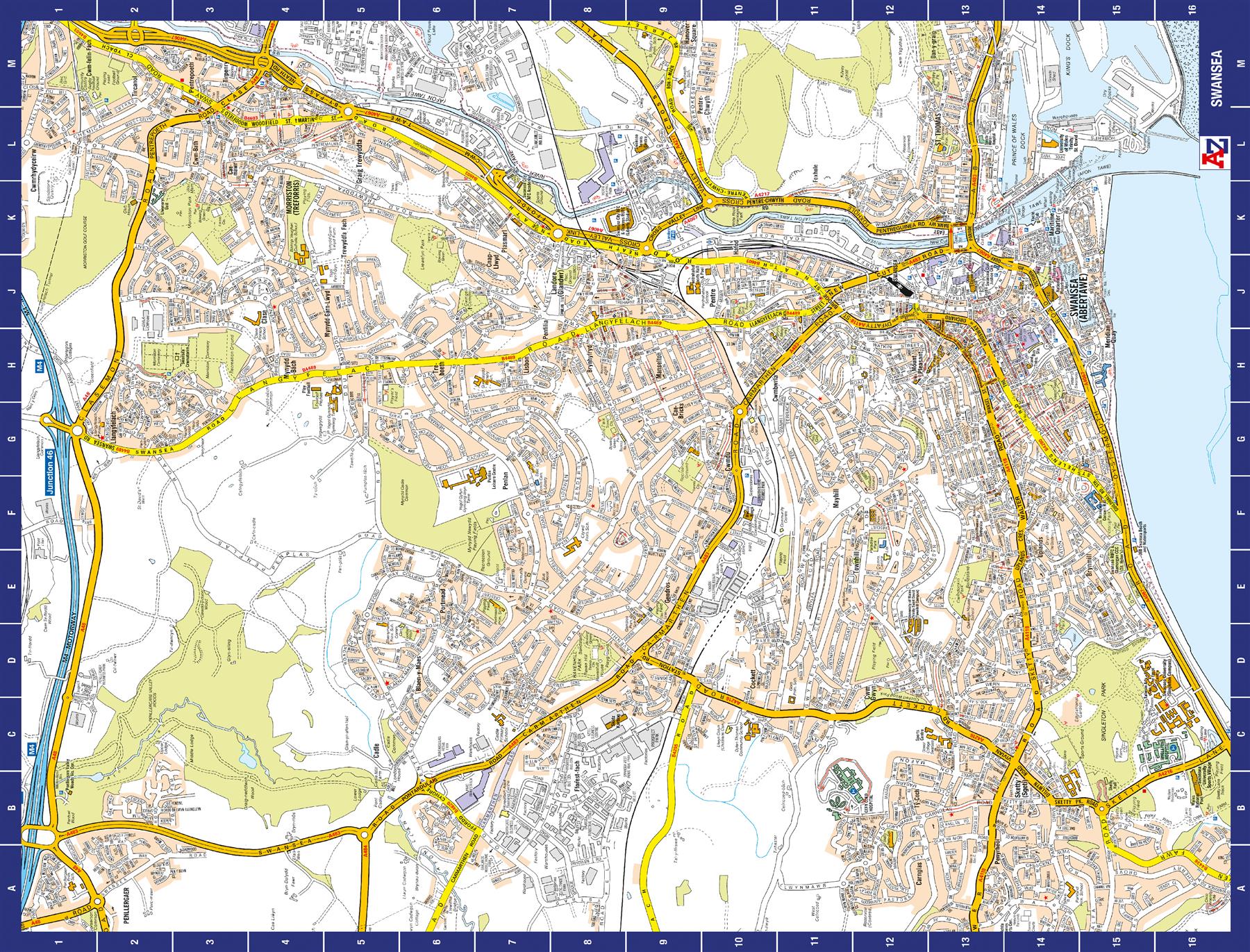 A-Z Map of Swansea 1000 Piece Jigsaw – Geopacks