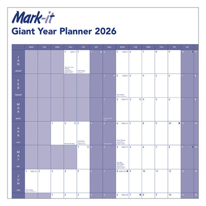 2026 YEARLY WALL PLANNER - MARK IT