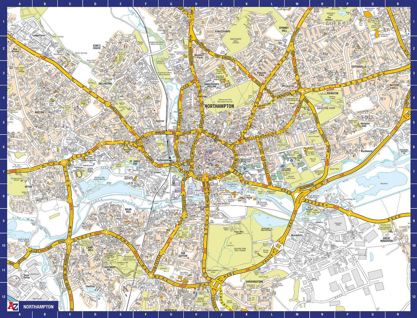 A-Z Map of  Northampton 1000 Piece Jigsaw