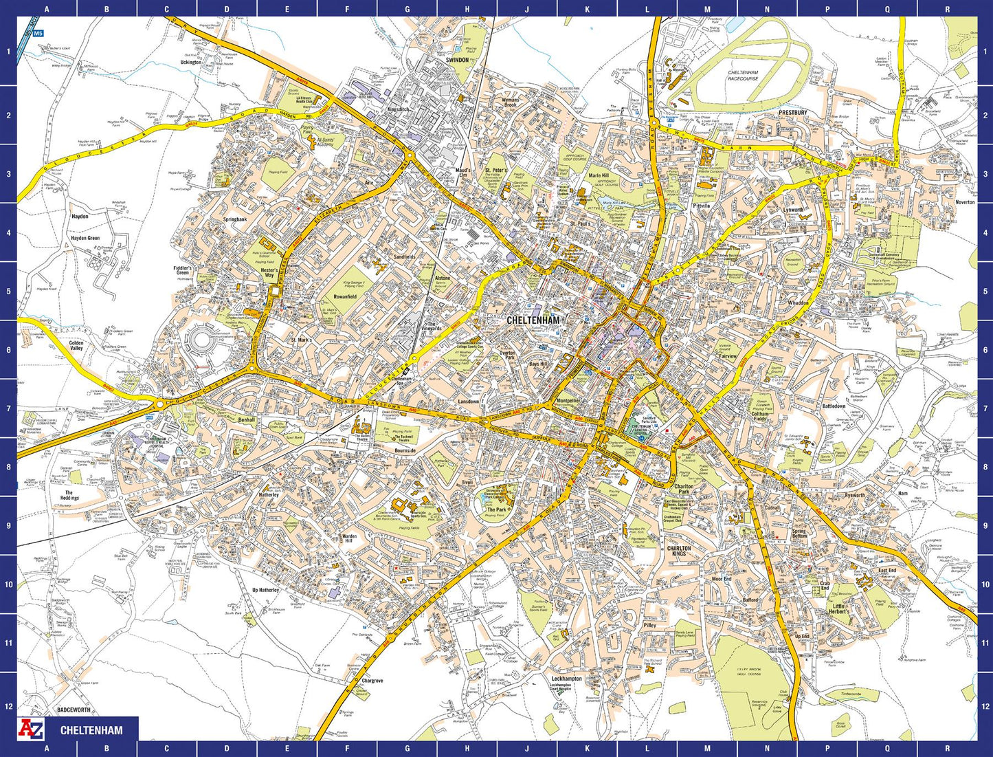 A-Z Map of  Cheltenham 1000 Piece Jigsaw