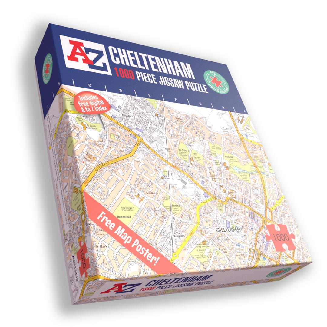 A to Z Map of  Cheltenham 1000 Piece Jigsaw