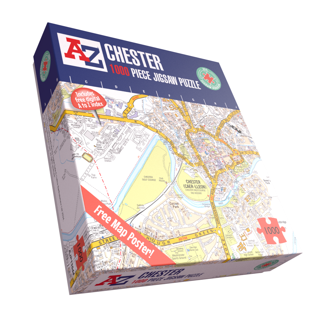 A-Z Map of  Chester 1000 Piece Jigsaw