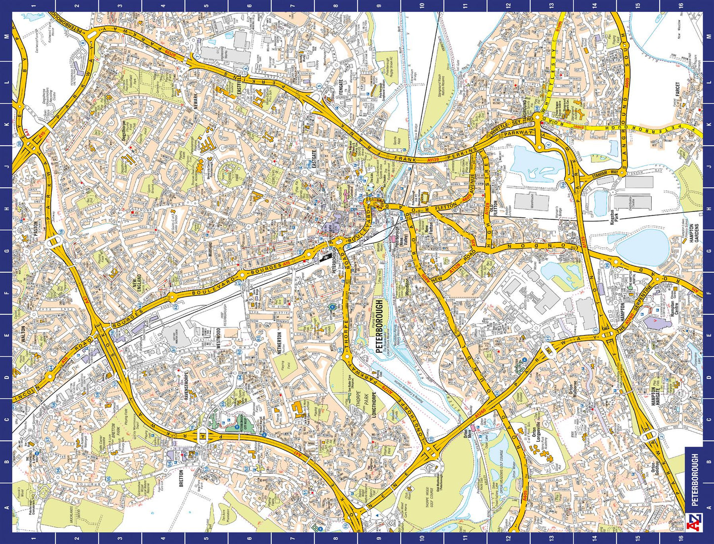 A-Z Map of  Peterborough 1000 Piece Jigsaw