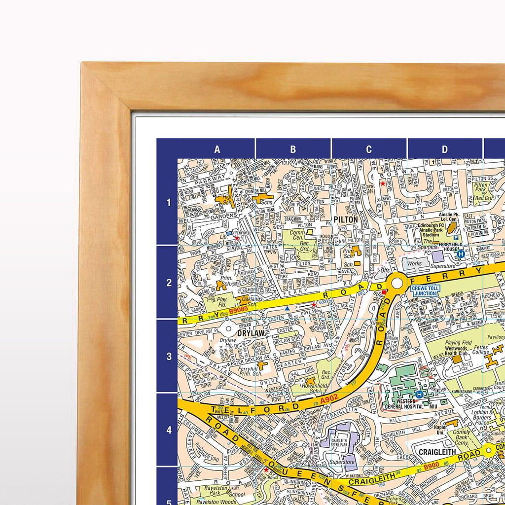 A-Z Map of Edinburgh Wall Map