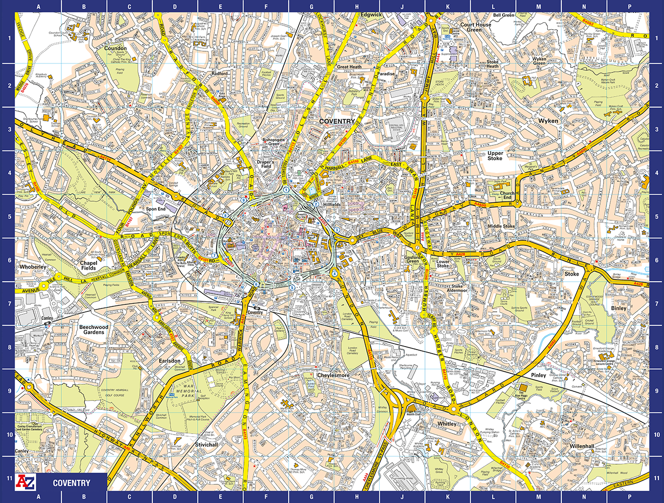 A-Z Map of Coventry 1000 Piece Jigsaw – Geopacks