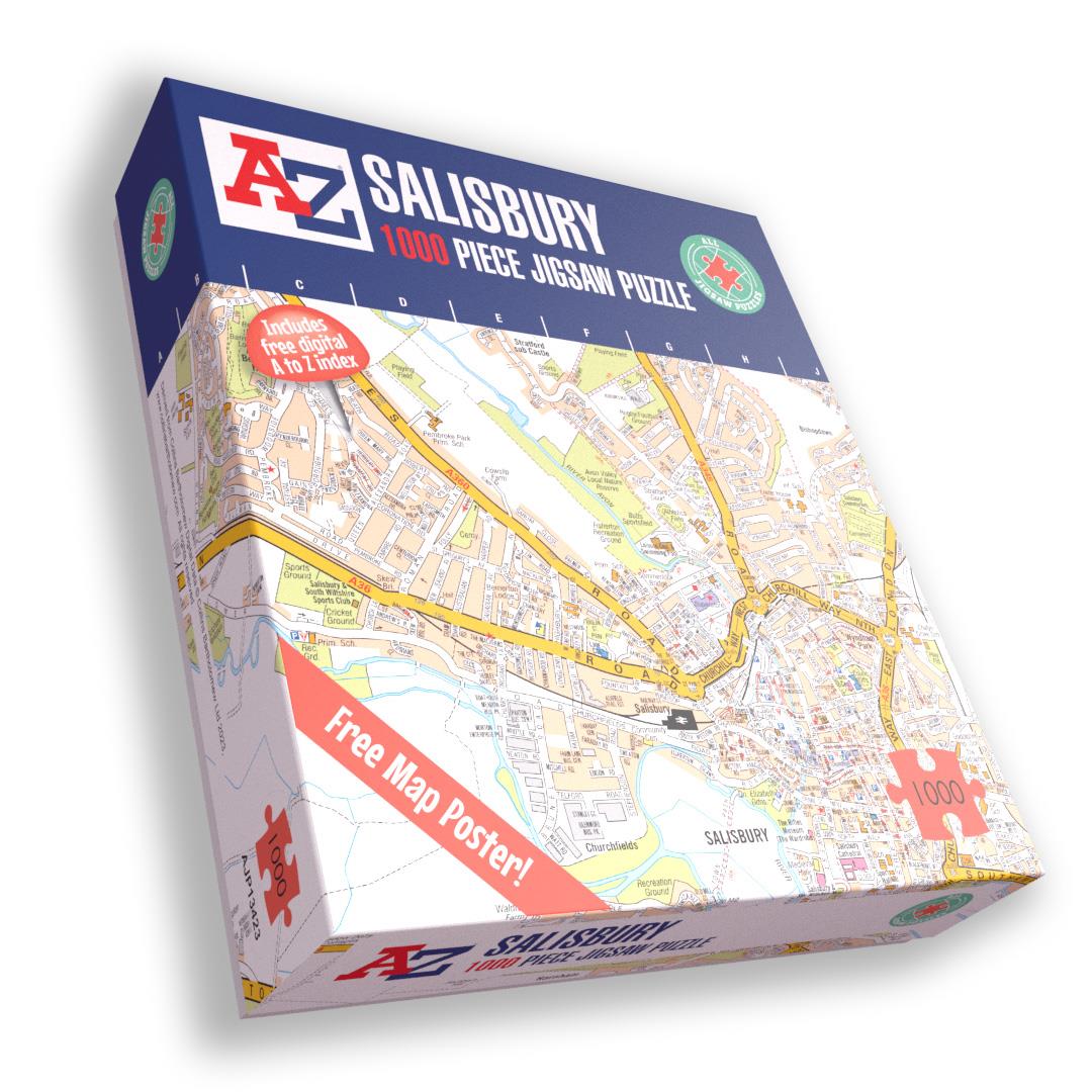 A-Z Map of  Salisbury 1000 Piece Jigsaw