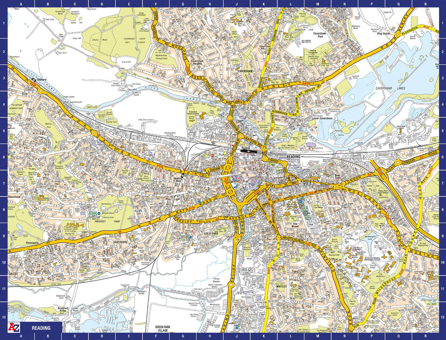 A-Z Map of  Reading 1000 Piece Jigsaw