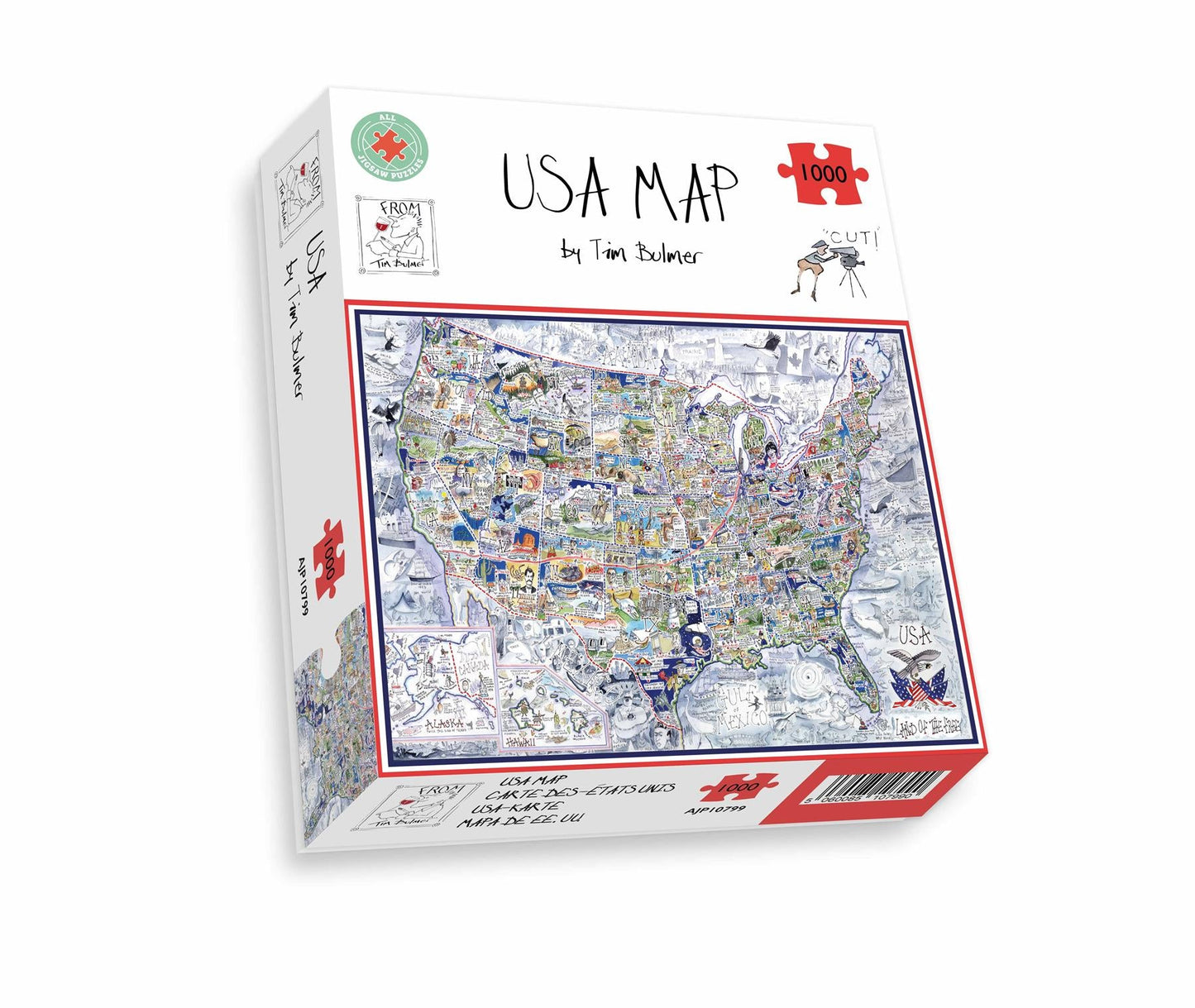 USA Map - Tim Bulmer 1000 Piece Jigsaw Puzzle