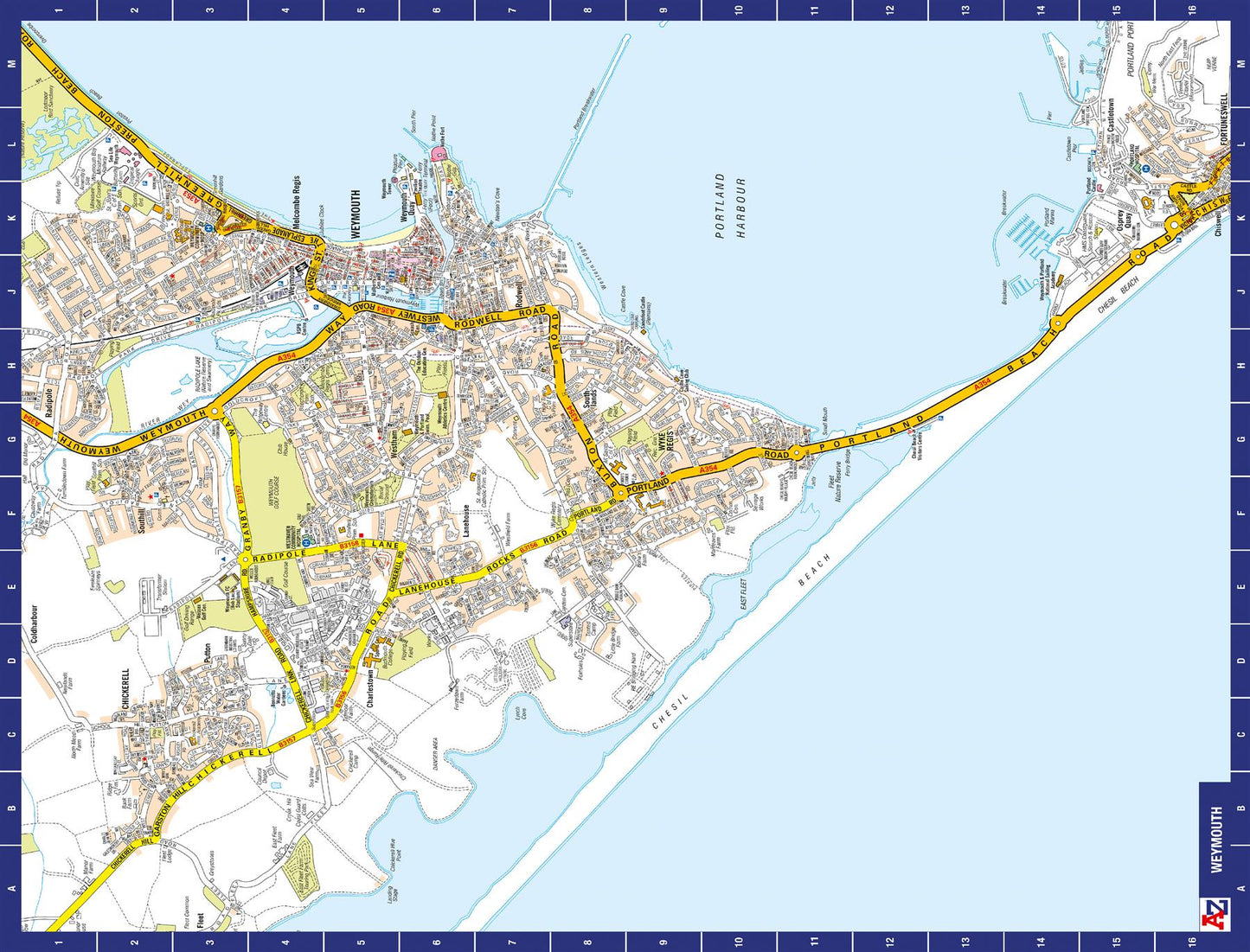 A-Z Map of  Weymouth 1000 Piece Jigsaw