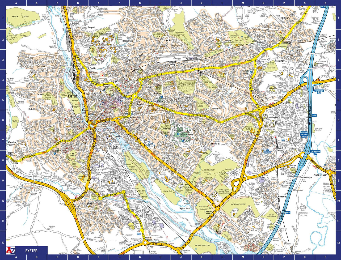 A-Z Map of  Exeter 1000 Piece Jigsaw