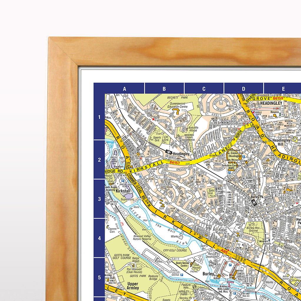 A-Z Map of Leeds Wall Map