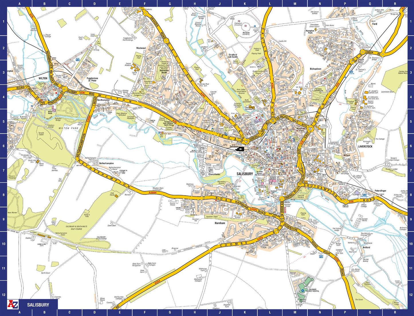A-Z Map of  Salisbury 1000 Piece Jigsaw