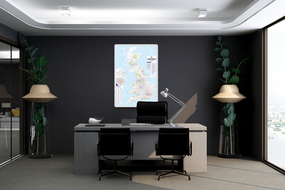 NEW UK Postcode Wall Map - Postcode Areas Map of Great Britain & NI
