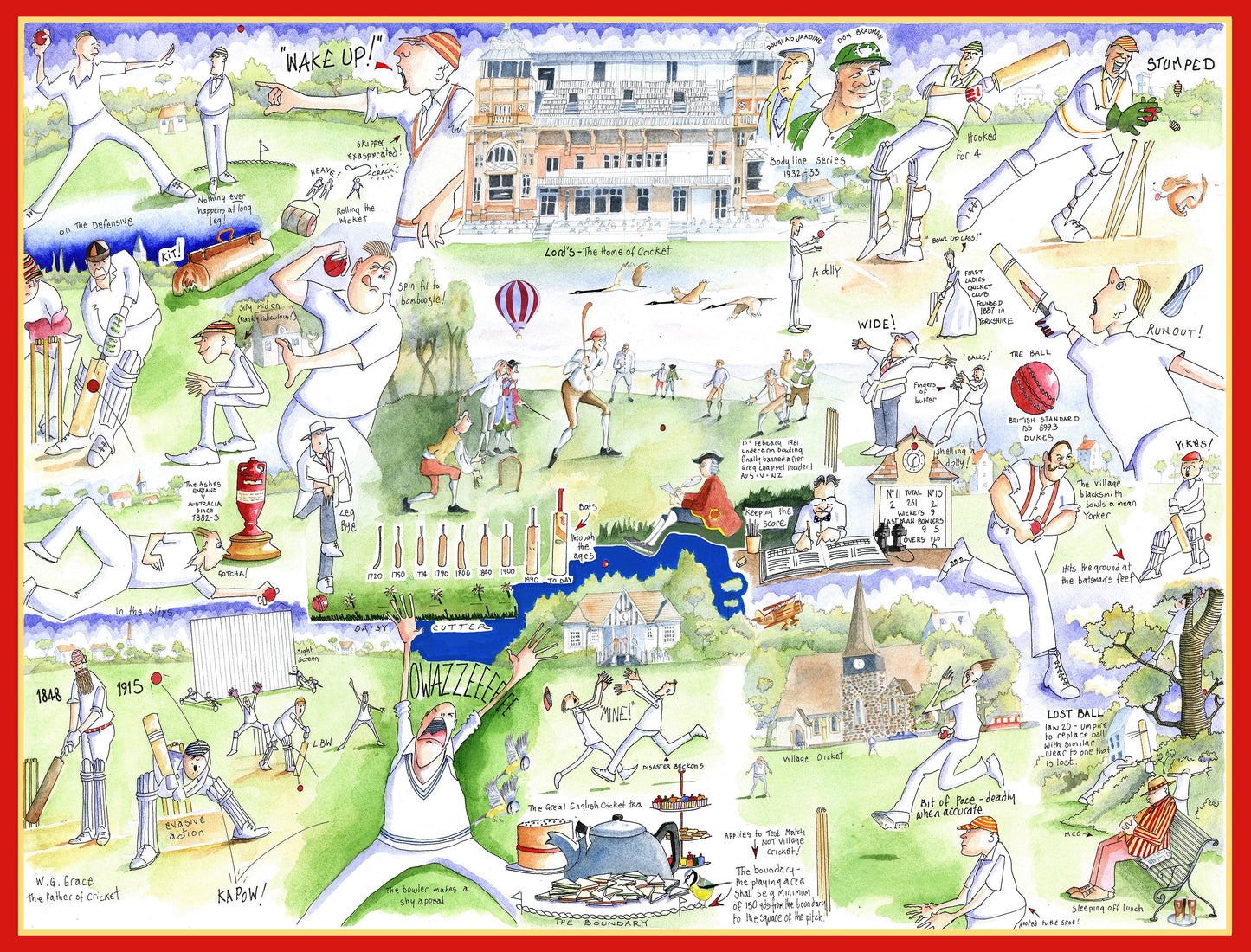 Tim Bulmer Cricket 1000 Piece Jigsaw Puzzle