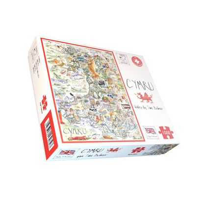 Tim Bulmer 1000 Piece Map of Wales Jigsaw Puzzle