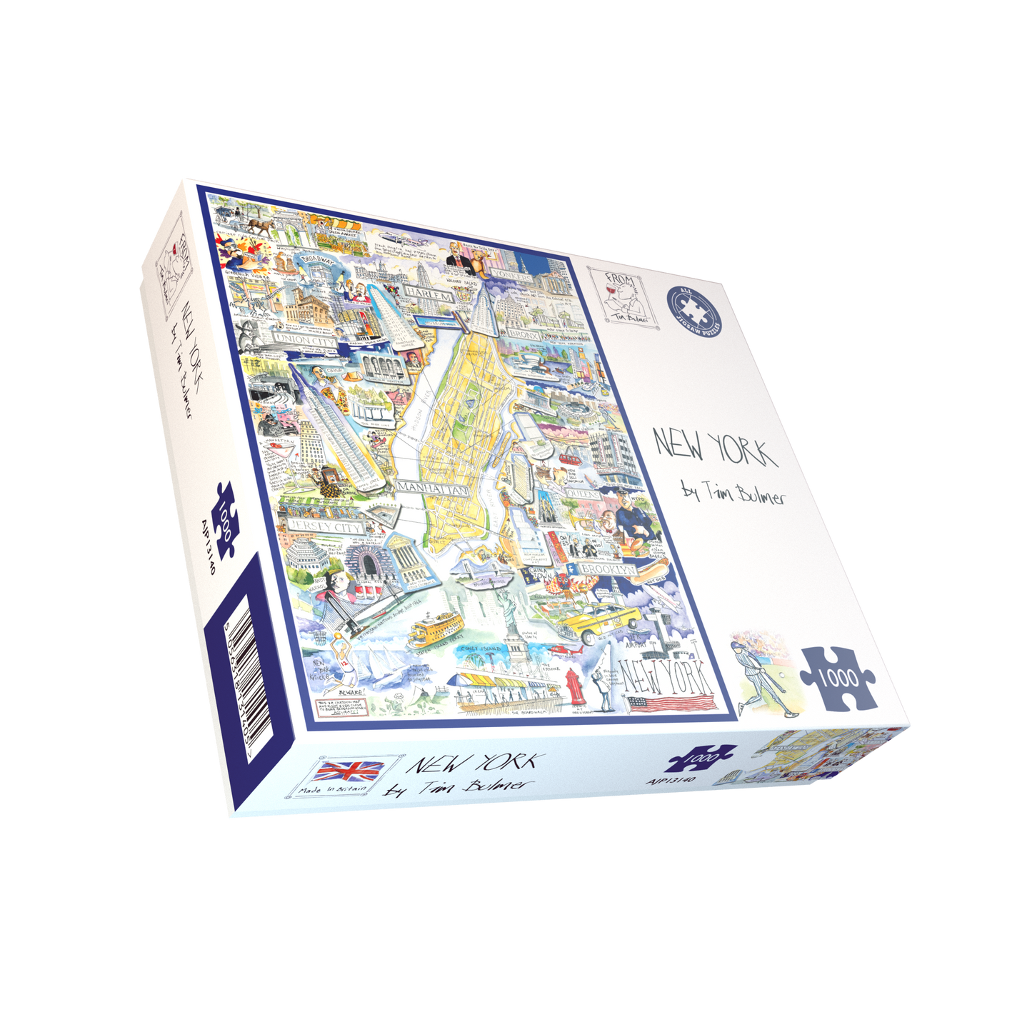 Map of New York City - Tim Bulmer 1000 Piece Jigsaw Puzzle