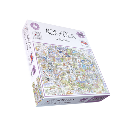 Map of Norfolk - Tim Bulmer 1000 Piece Jigsaw Puzzle