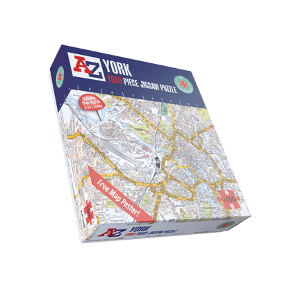 A-Z Map of  York 1000 or 300 Piece Jigsaw