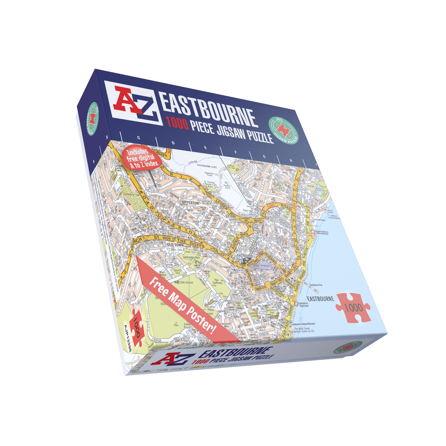 A-Z Map of  Eastbourne 1000 Piece Jigsaw