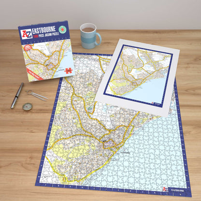 A-Z Map of  Eastbourne 1000 Piece Jigsaw