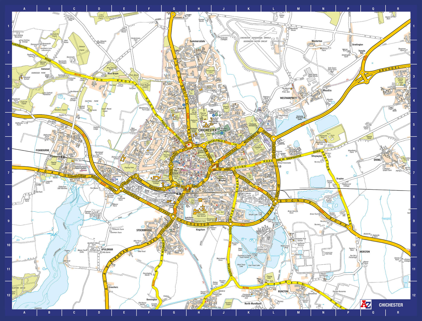 A-Z Map of  Chichester 1000 Piece Jigsaw